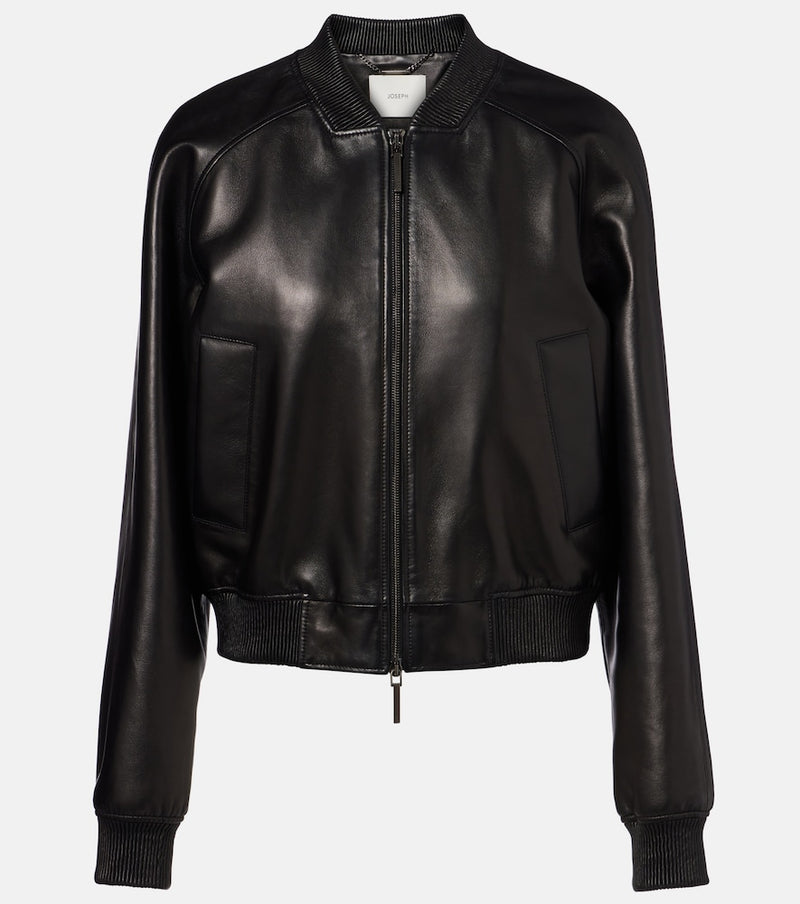 Joseph Quinn leather bomber jacket