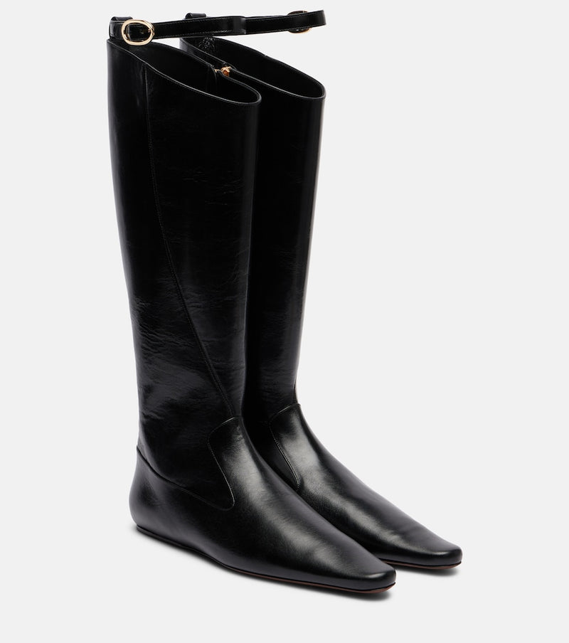 Tory Burch Twisted leather knee-high boots