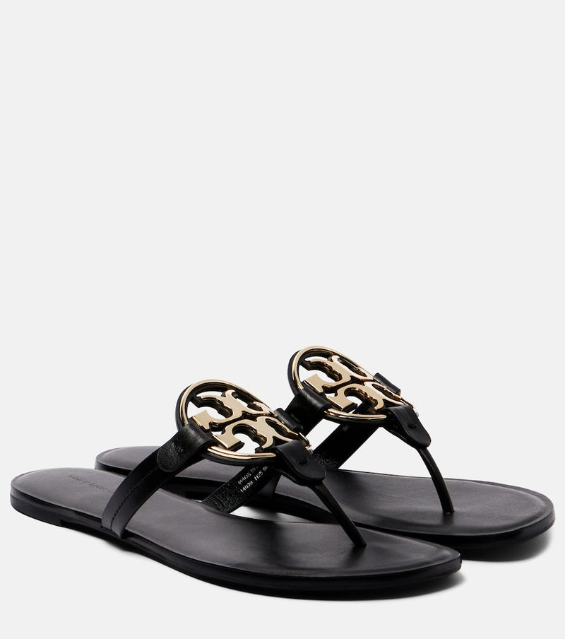 Tory Burch Metal Miller leather thong sandals