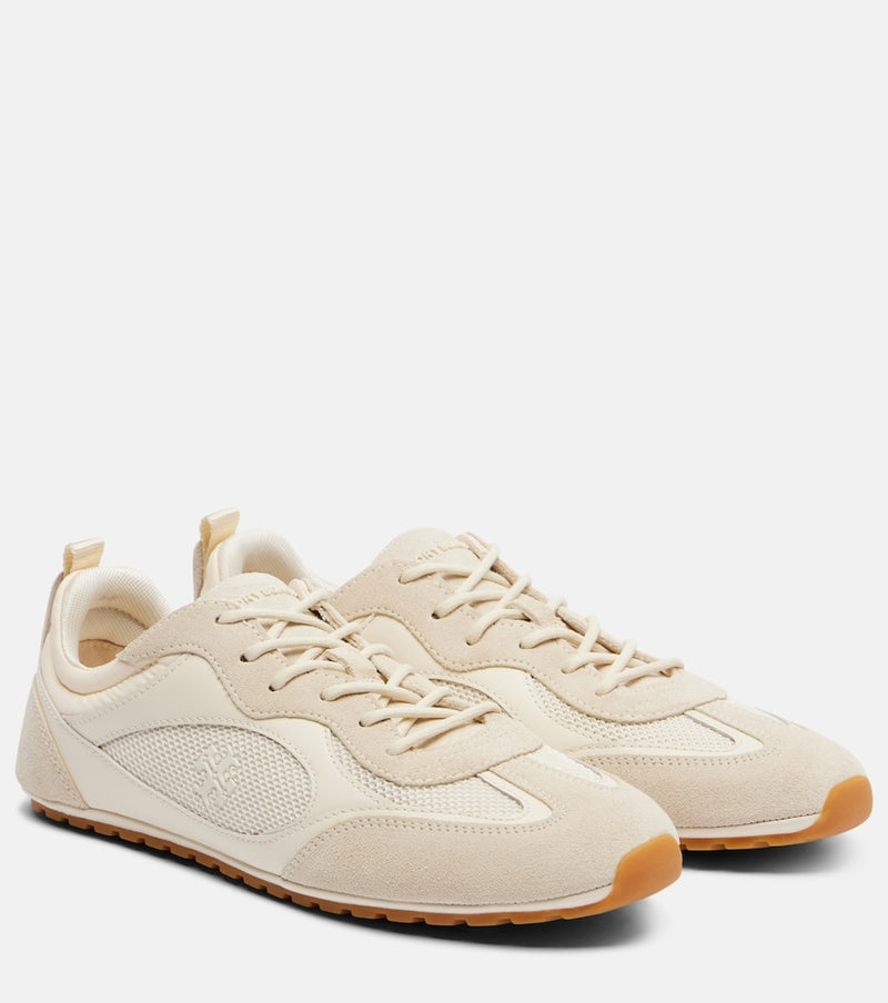 Tory Burch Field suede and leather-trimmed sneakers