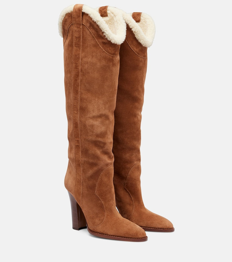 Paris Texas Lavinia 100 suede over-the-knee boots