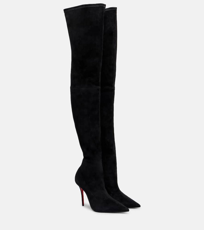 Christian Louboutin Miss Z 100 suede over-the-knee boots