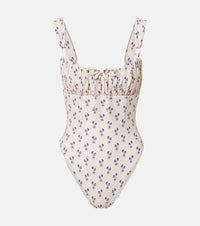 Montce Cynthia floral ruffled swimsuit