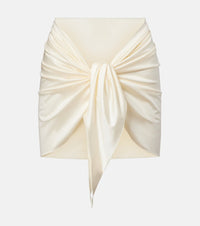 Montce Draped satin beach cover-up