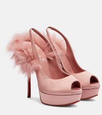 Christian Louboutin Marianne 160 crepe satin peep-toe pumps
