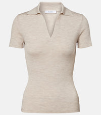 Max Mara Albero ribbed-knit wool polo shirt