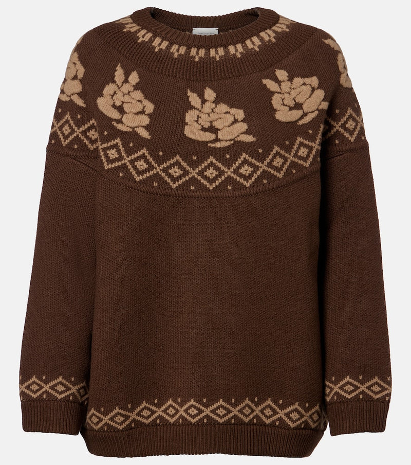 Magda Butrym Fair Isle jacquard wool sweater