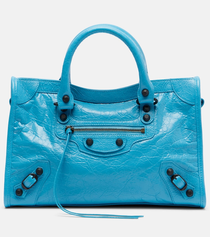 Balenciaga Le City Small leather tote bag in Blue
