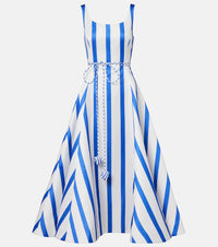 Leo Lin Serafina striped satin maxi dress
