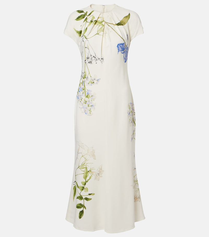 Monique Lhuillier Floral midi dress