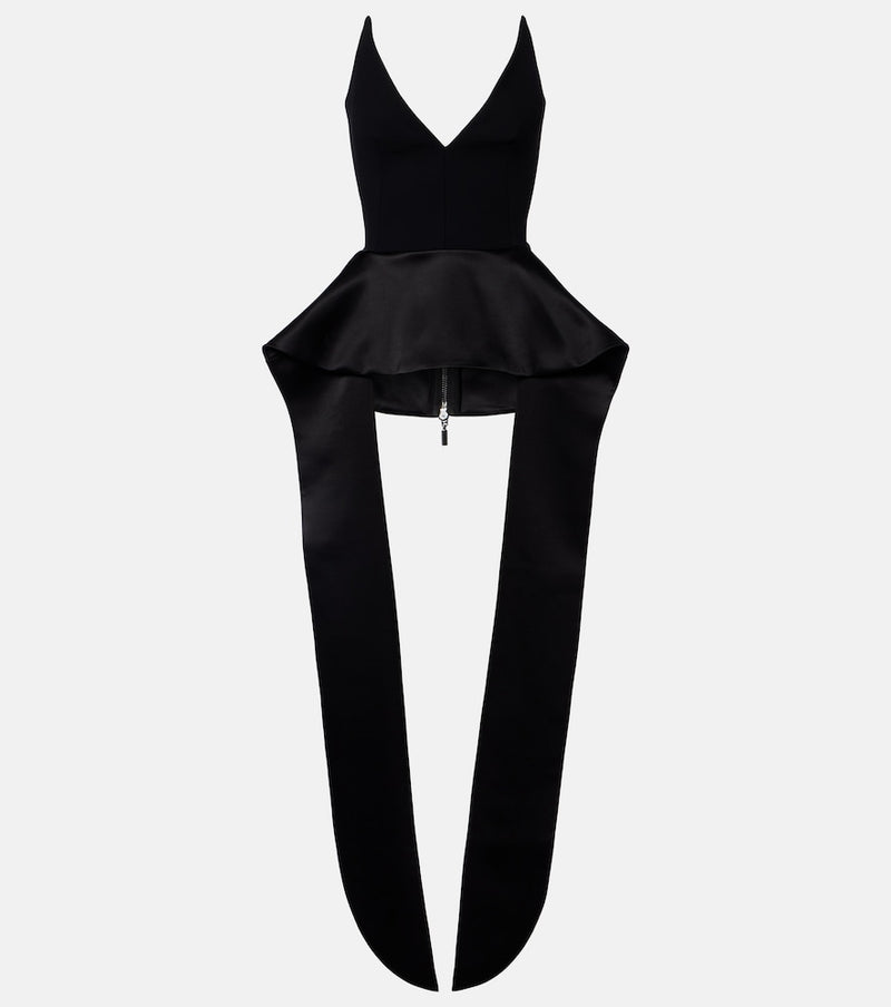 Maticevski Frame peplum satin top