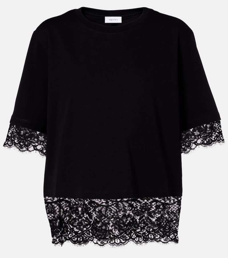 McQueen Cotton lace T-shirt