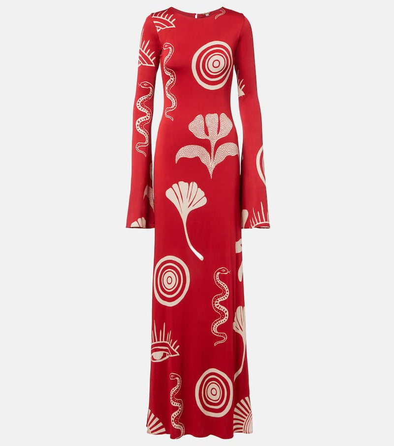 Cala de la Cruz Amay printed jersey maxi dress
