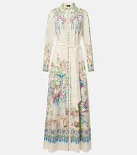 Etro Belted printed cotton shirt dress