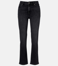 Frame Le Sleek cropped high-rise straight jeans