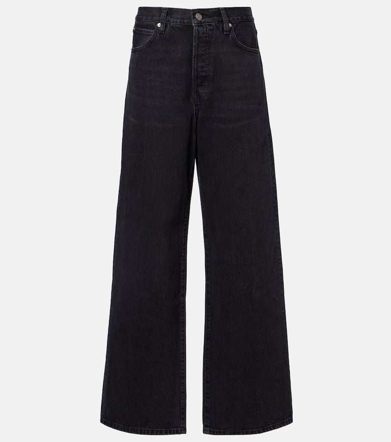 Frame Collegiate high-rise wide-leg jeans