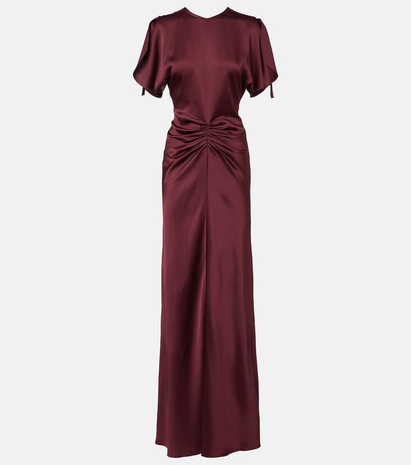 Victoria Beckham Gathered jersey maxi dress