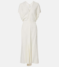 Victoria Beckham Edith crepe satin midi dress