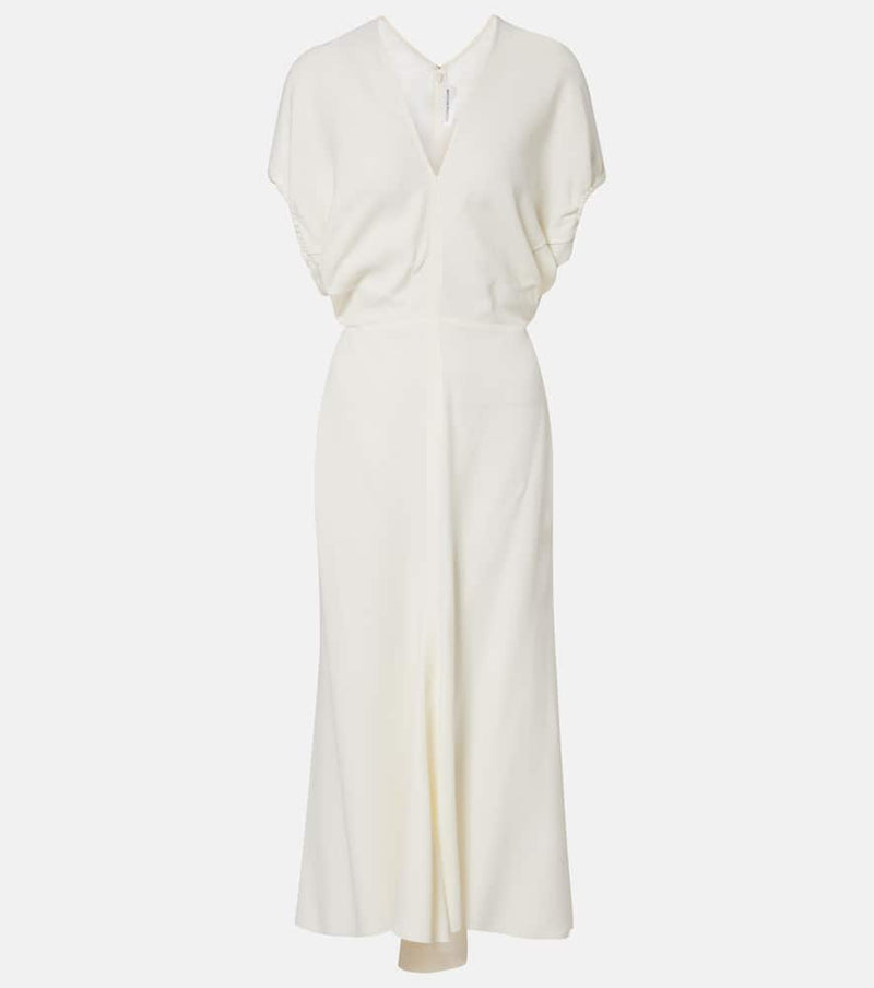 Victoria Beckham Edith crepe satin midi dress