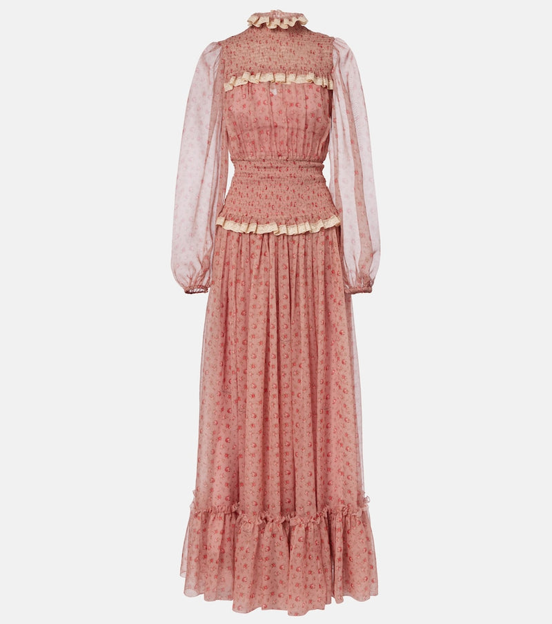 Dolce & Gabbana Floral silk and cotton chiffon gown