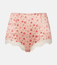 Dolce & Gabbana Floral silk and cotton-blend briefs