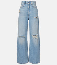 Dolce & Gabbana Distressed wide-leg jeans