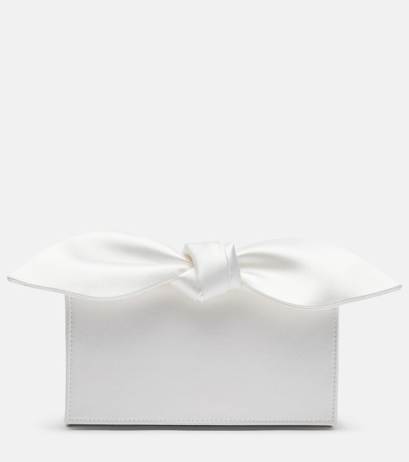 Aquazzura Bow Tie Mini satin clutch