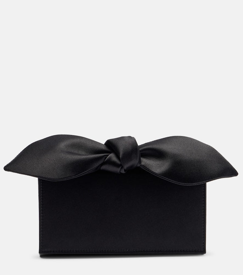 Aquazzura Bow Tie Mini satin clutch
