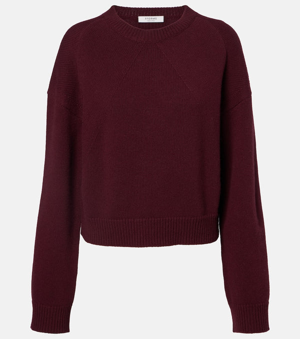 Fforme Marcela cropped wool and cashmere sweater
