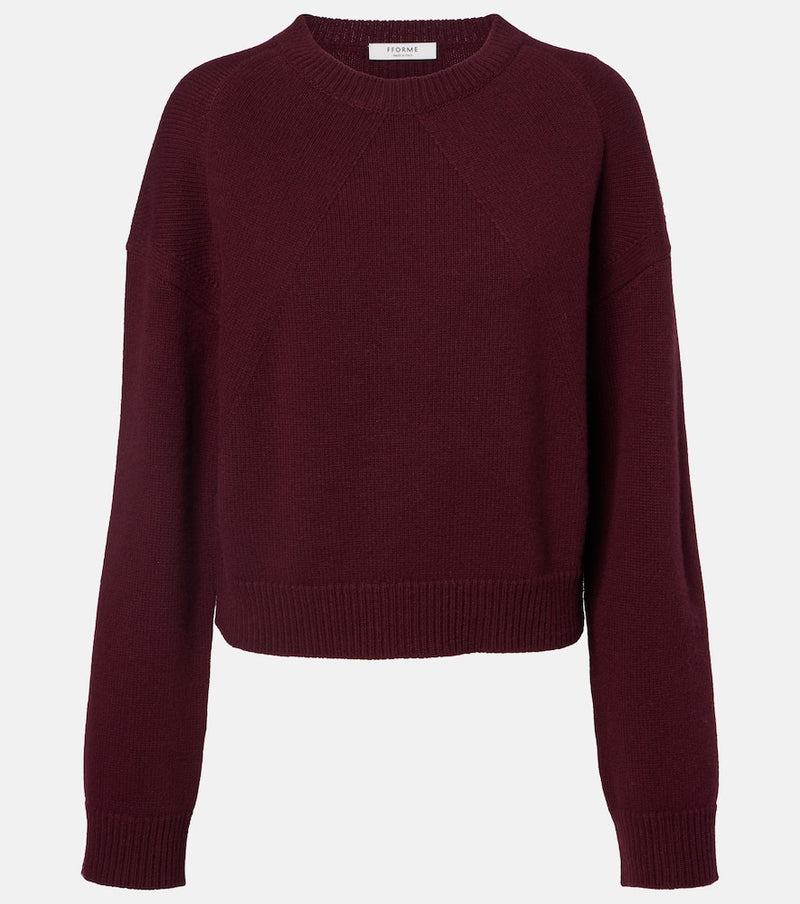 Fforme Marcela cropped wool and cashmere sweater