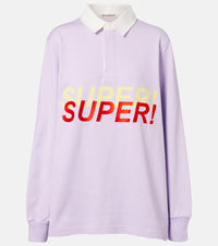 JW Anderson Printed cotton polo sweater