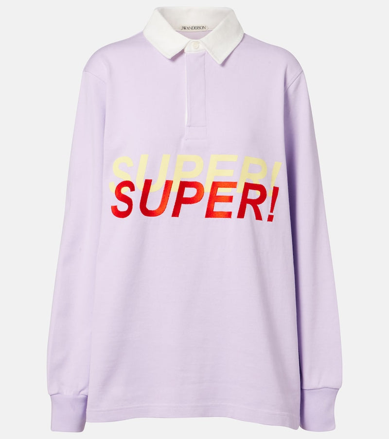 JW Anderson Printed cotton polo sweater
