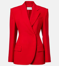 Sportmax Double-breasted peplum blazer
