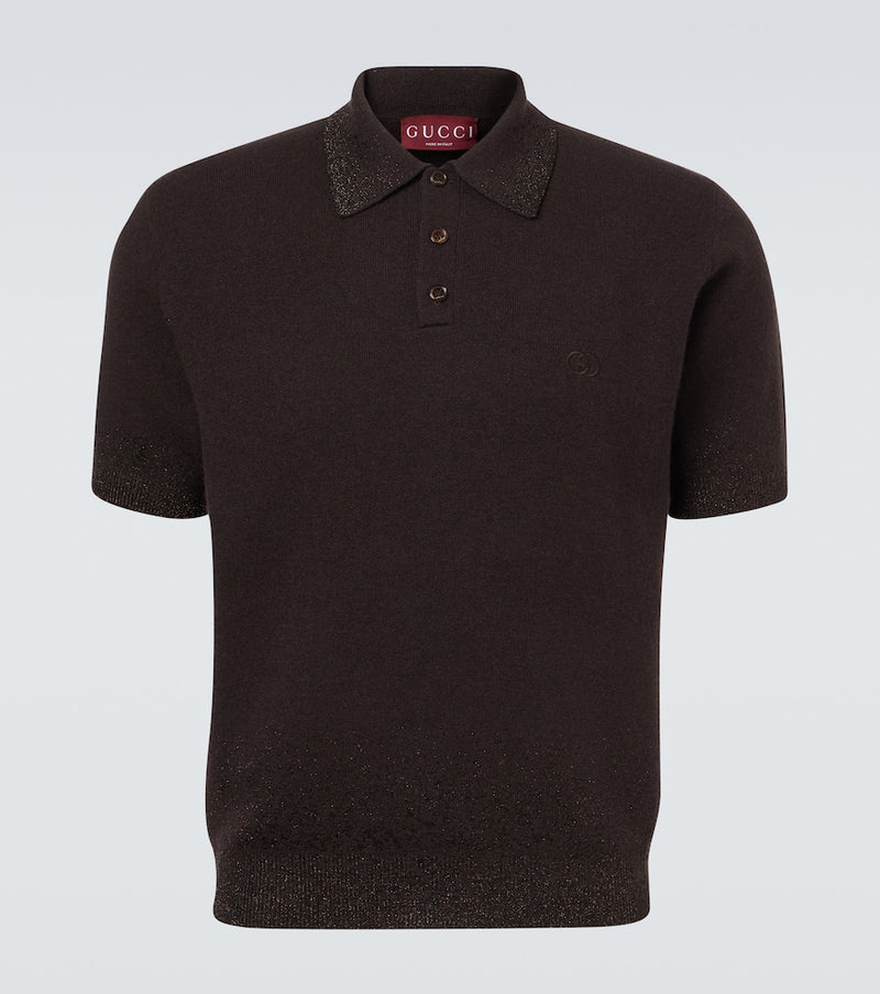 Gucci Interlocking G wool-blend polo shirt