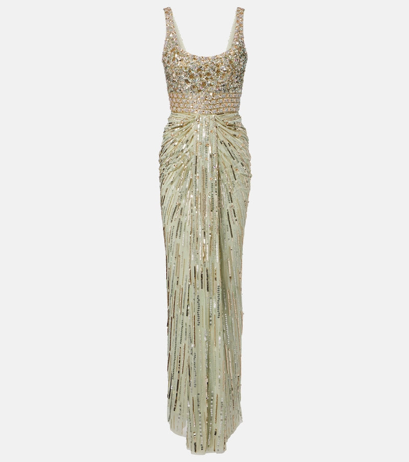 Jenny Packham Elixir embellished bustier gown