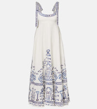 Alemais x LRNCE Leela printed linen maxi dress
