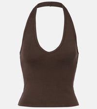 Nili Lotan Britt halterneck cotton top