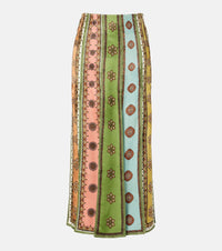 Alemais Contina printed jacquard maxi skirt