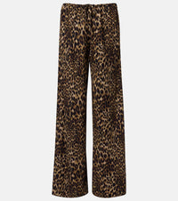 Nili Lotan Adriel leopard-print wide-leg pants