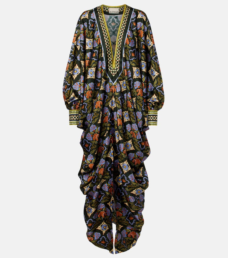 Alemais Cece floral silk kaftan