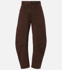 Nili Lotan Shon cotton twill barrel-leg pants