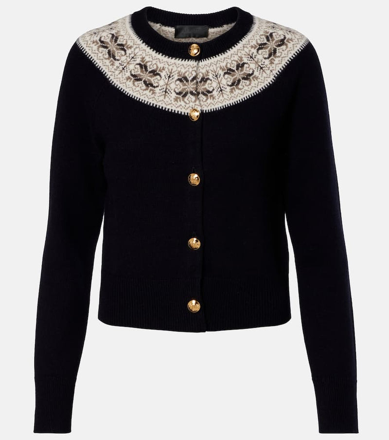 Nili Lotan Josefa Fair Isle cashmere cardigan