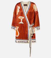 Alemais x LRNCE Soleil D'Amour printed wrap dress
