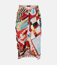 Alemais x LRNCE Michelle printed cotton beach cover-up