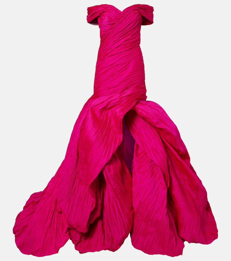 Marmar Halim Off-shoulder bustier gown