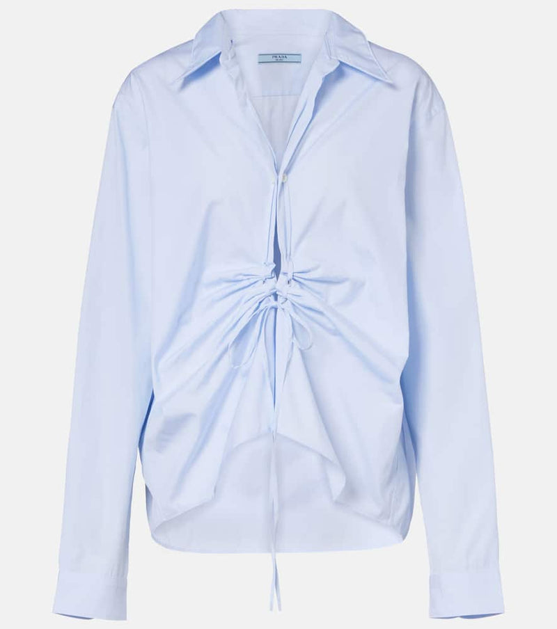 Prada Gathered cotton shirt