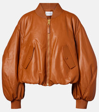 Givenchy Cocoon cropped leather bomber jacket