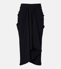 Givenchy Draped crepe cady midi skirt
