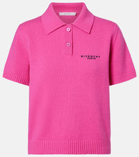 Givenchy Cropped wool and cashmere polo shirt