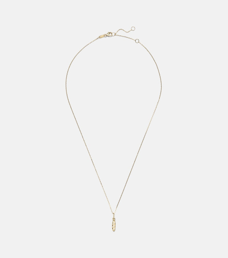 Stone and Strand 14kt gold pendant necklace with diamonds